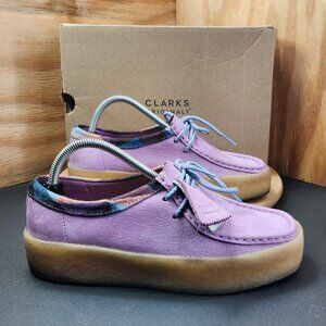 Clarks Wallabee Cup Womens Purple Shoes Size 9